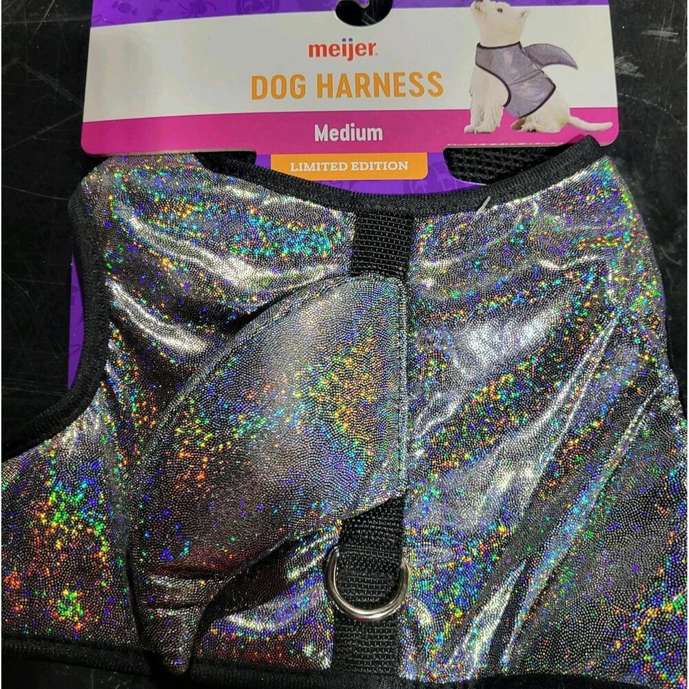 Dog Skark Halloween Harness Size Medium Multi Sparkle Color New In Package